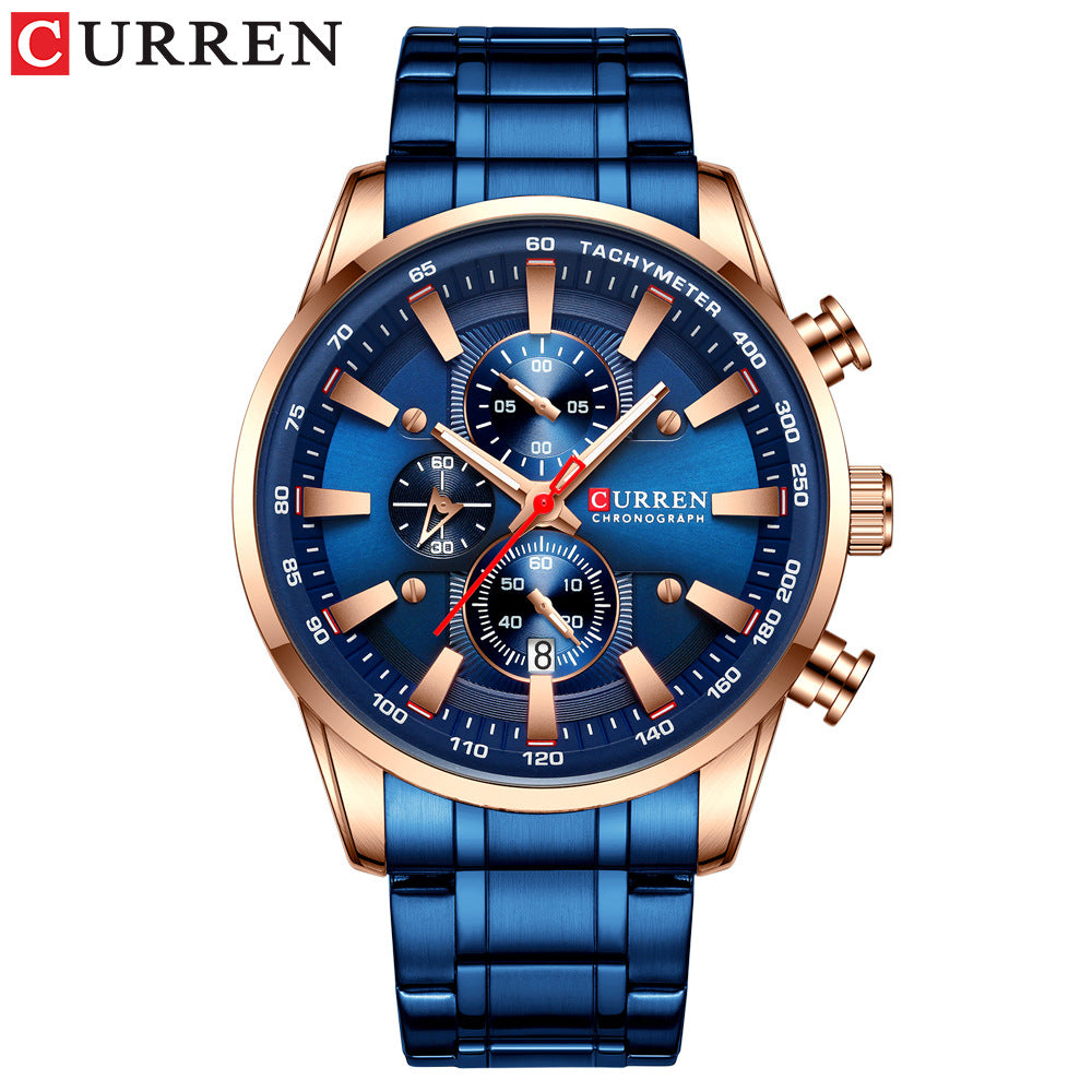Curren/Karian 8351 Men's Watch Waterproof Quartz Watch Six-pin Watch Business Men's Watch Calendar Watch