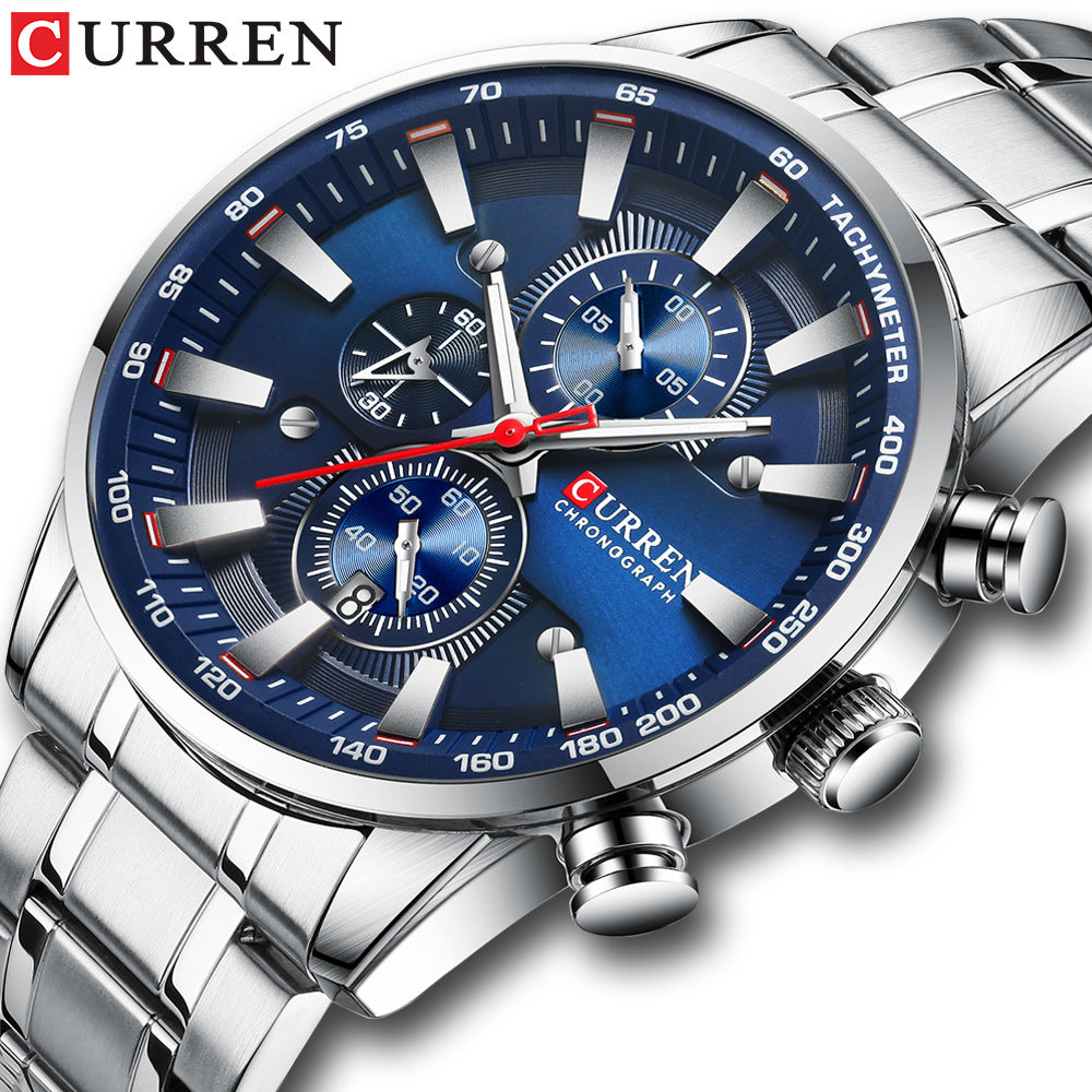 Curren/Karian 8351 Men's Watch Waterproof Quartz Watch Six-pin Watch Business Men's Watch Calendar Watch