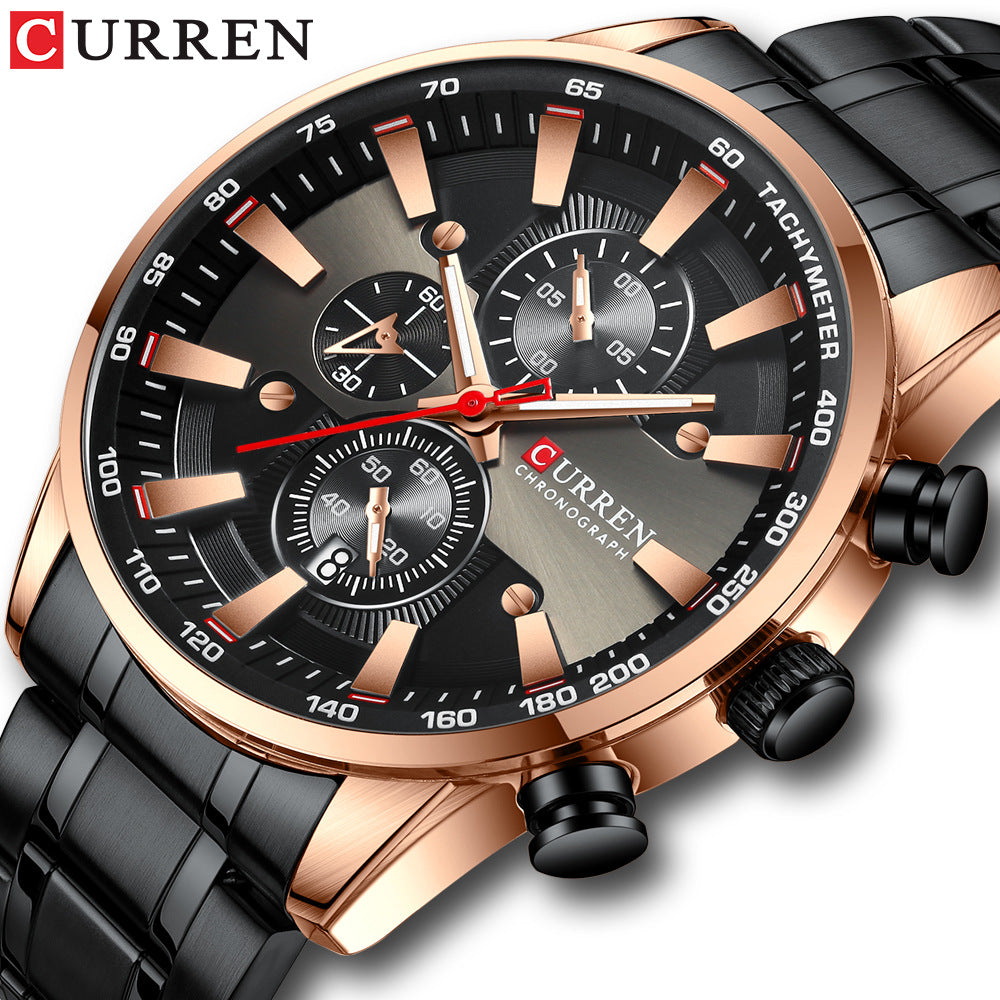 Curren/Karian 8351 Men's Watch Waterproof Quartz Watch Six-pin Watch Business Men's Watch Calendar Watch