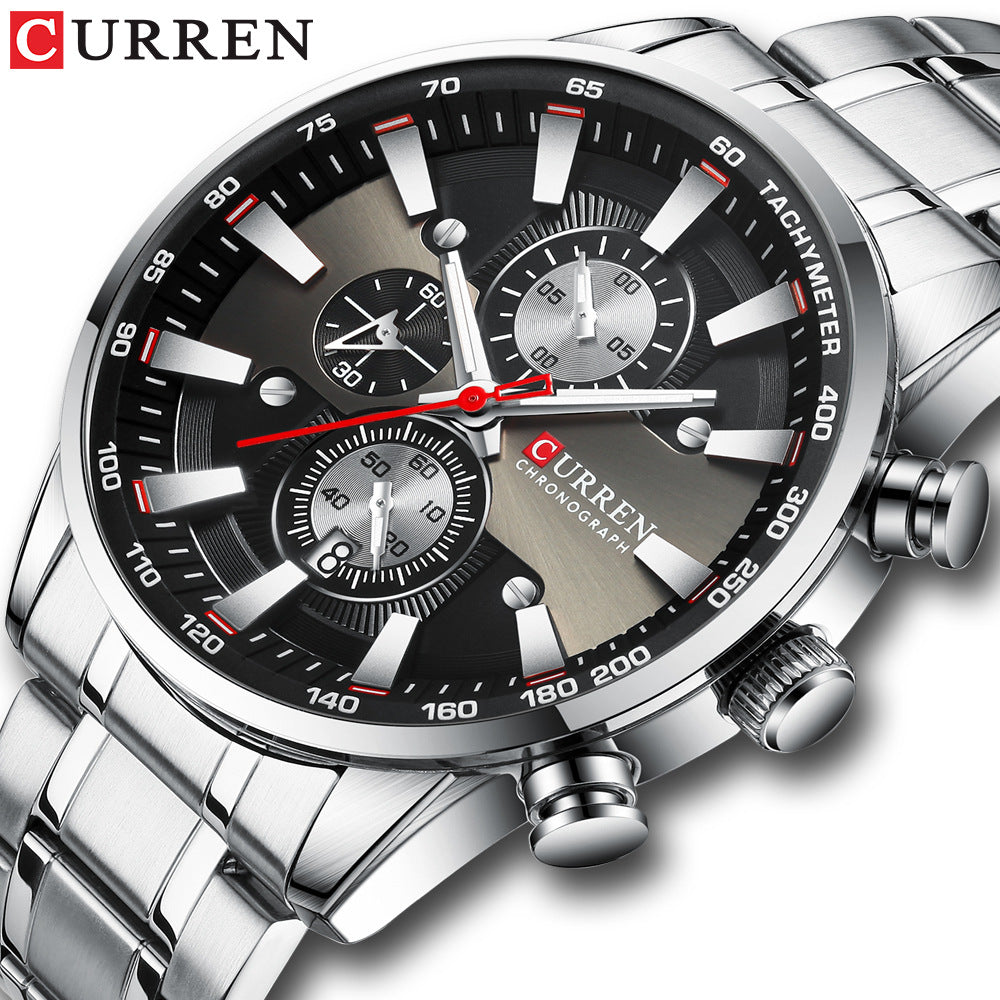 Curren/Karian 8351 Men's Watch Waterproof Quartz Watch Six-pin Watch Business Men's Watch Calendar Watch