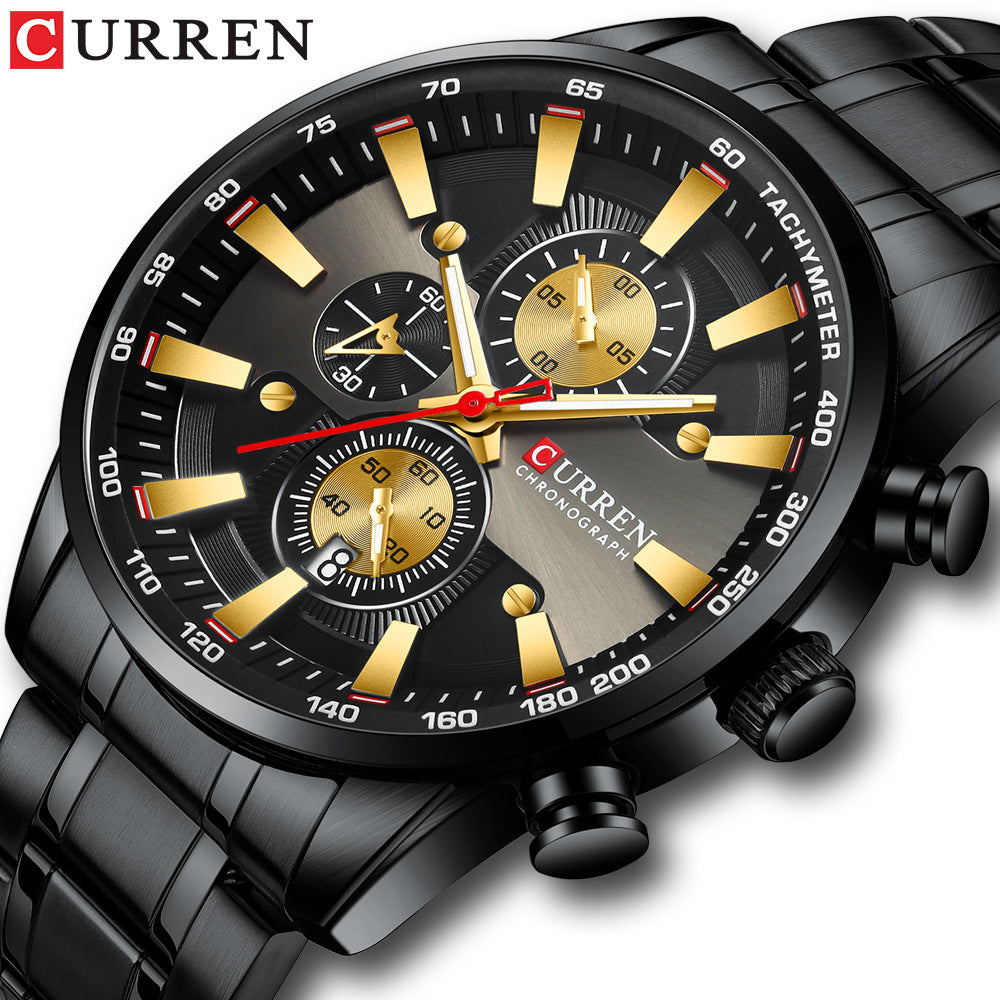 Curren/Karian 8351 Men's Watch Waterproof Quartz Watch Six-pin Watch Business Men's Watch Calendar Watch