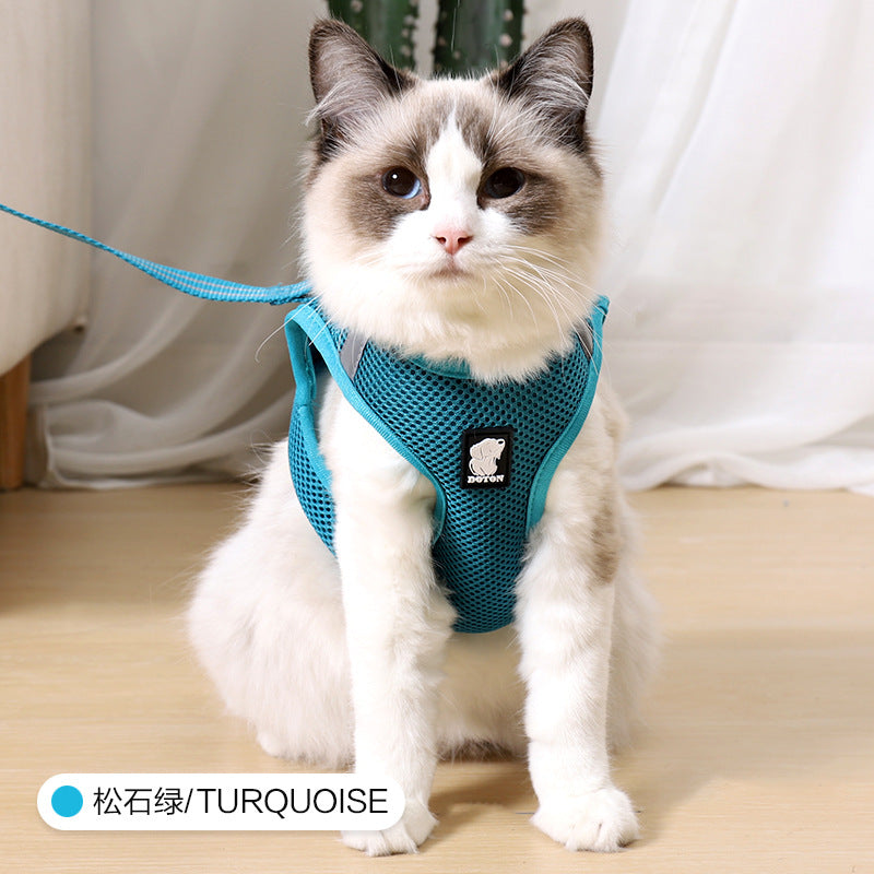 Doton Amazon breathable anti-breakaway cat traction cat chest harness cat rope cat chain cat chest harness cat rope