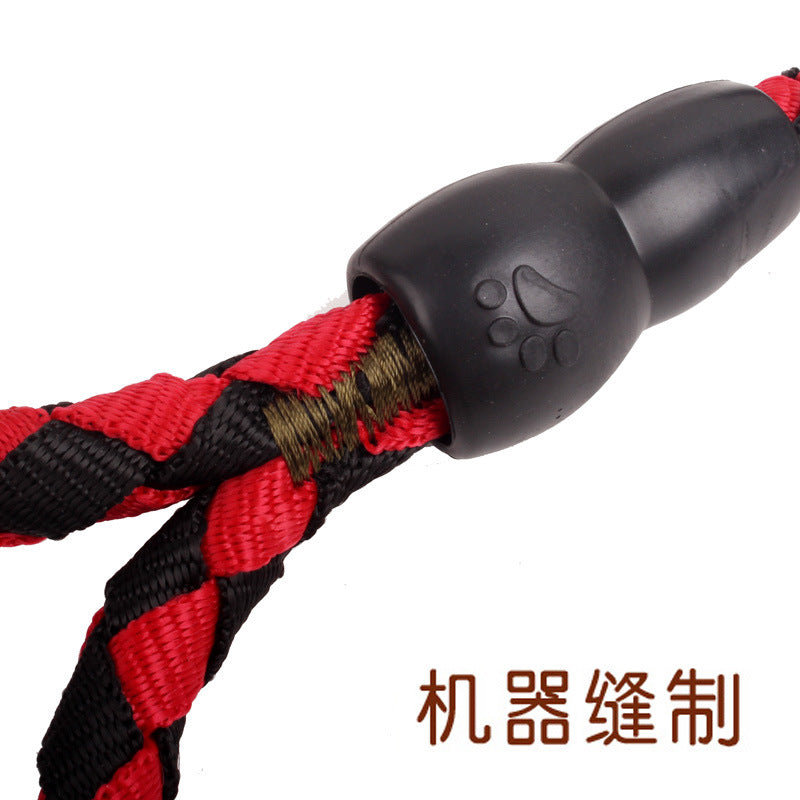 Dog leash one to two pet leash double head braided braid PP round rope dog leash dog chain dog walking rope