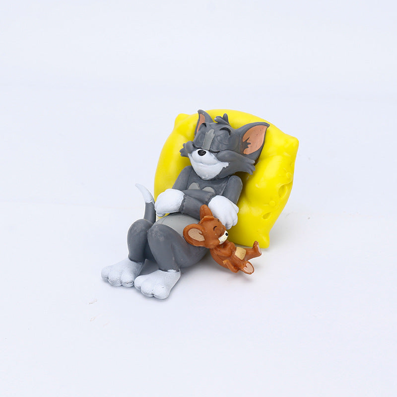 TOMandJERRY Tom and Jerry-Sweet Dream Series Blind Box Anime Figure Gachapon Claw Machine Ornaments