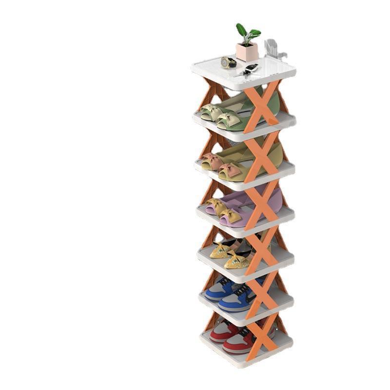 Simple shoe rack home space-saving storage small narrow shoe rack multi-functional creative plastic multi-layer dormitory small shoe cabinet