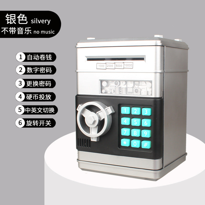 Cross-border automatic rolling money password safe Painted ATM piggy bank foreign trade mini creative piggy bank toy