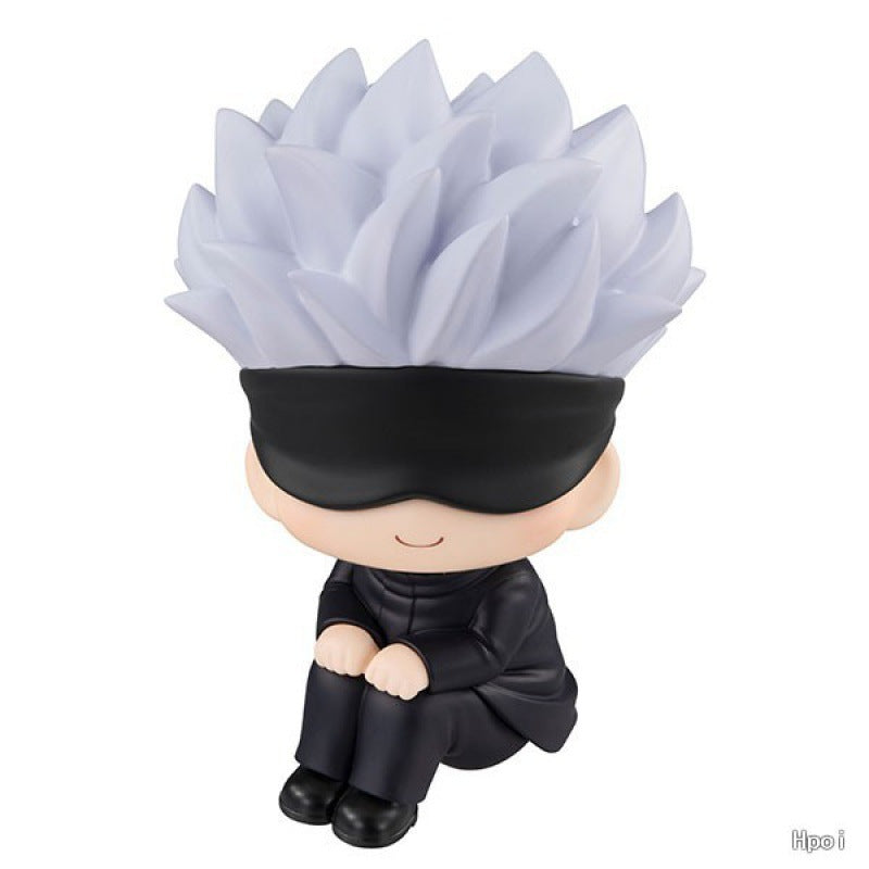 Handheld Jujutsu Kaisen Figure Q Version Yuji Yuji Gojo Satoru Anime Peripheral Gachapon Car Doll Ornaments