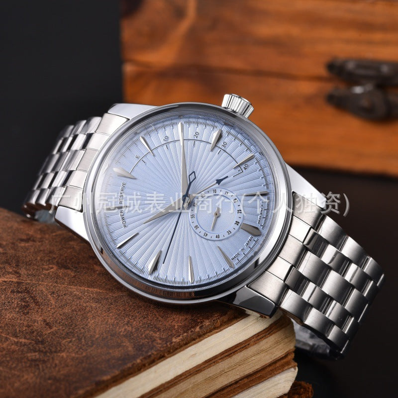Fine brand three-hand single-date steel bracelet men's watch, men's fine watch, cross-border watch, mechanical watch, casual watch