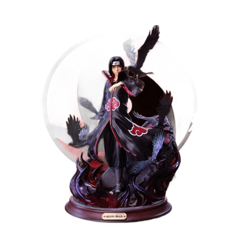 Naruto Double-Headed Crow Hall Itachi Akatsuki Organization GK Uchiha Itachi Statue Ornaments Anime Peripheral Figures