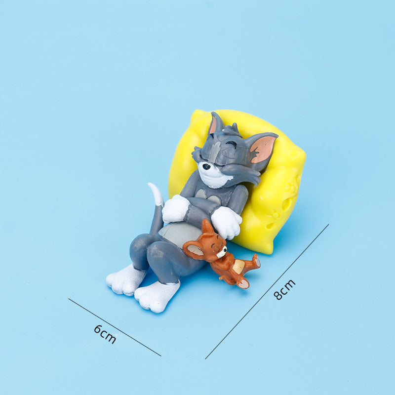 TOMandJERRY Tom and Jerry-Sweet Dream Series Blind Box Anime Figure Gachapon Claw Machine Ornaments