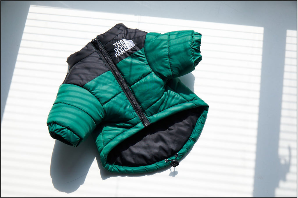 American trendy dog face windproof and rainproof dog large dog winter warm raincoat dog pet cotton jacket