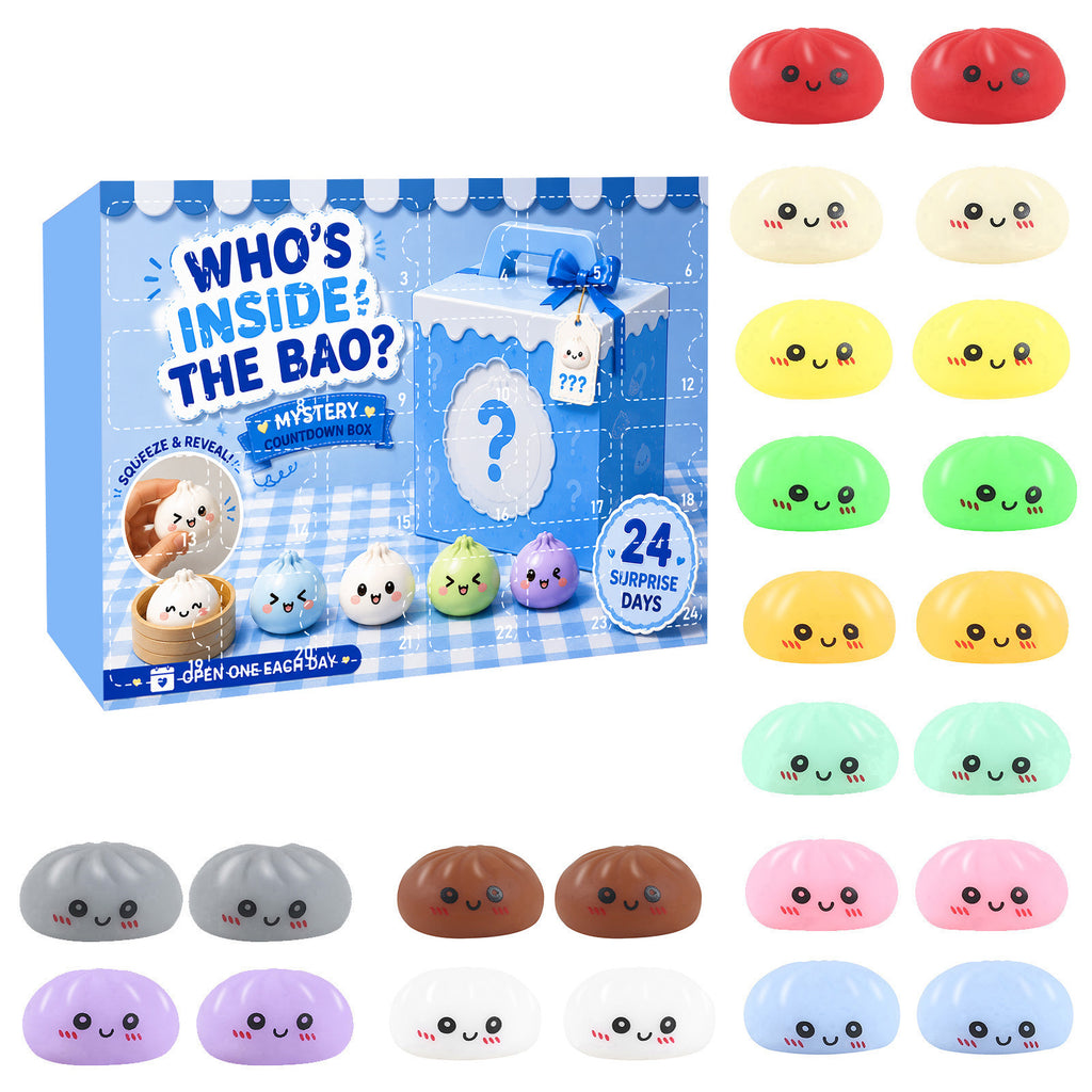New cross-border product: Squishy Mystery Box Dumpling Blind Box Squeezable Toy for Adults - Stress Relief Toy