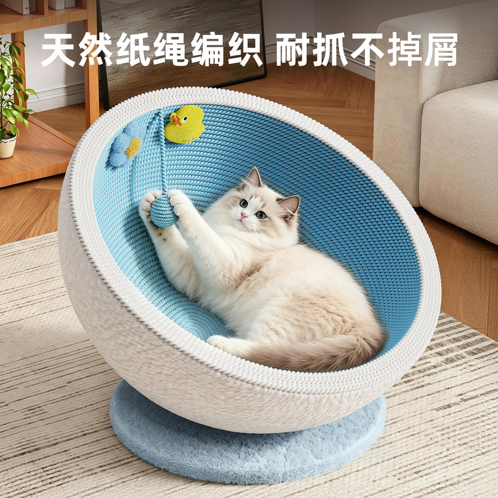 Cat scratching post and cat bed, wear-resistant and lint-free round cat paw bowl, cat toys, anti-cat scratch sofa, cat climbing frame wholesale.