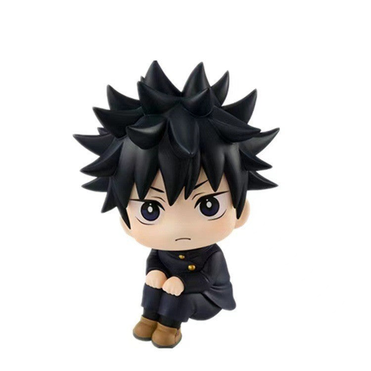 Handheld Jujutsu Kaisen Figure Q Version Yuji Yuji Gojo Satoru Anime Peripheral Gachapon Car Doll Ornaments