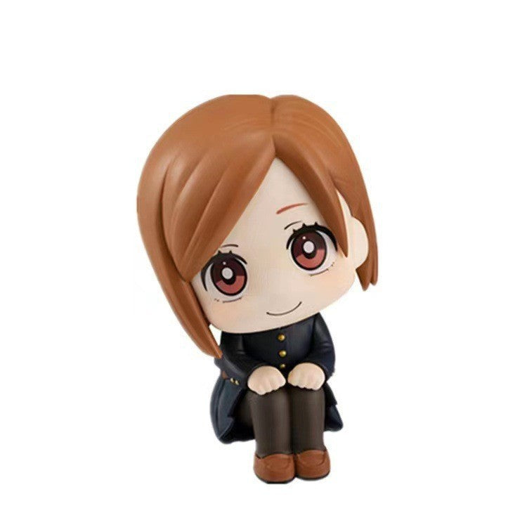 Handheld Jujutsu Kaisen Figure Q Version Yuji Yuji Gojo Satoru Anime Peripheral Gachapon Car Doll Ornaments