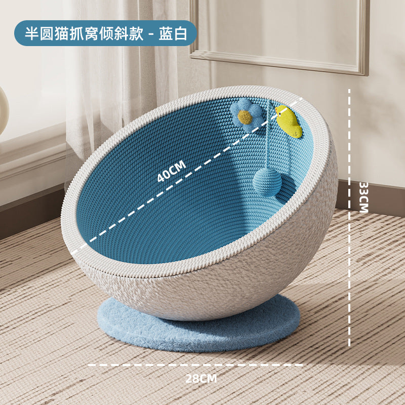 Cat scratching post and cat bed, wear-resistant and lint-free round cat paw bowl, cat toys, anti-cat scratch sofa, cat climbing frame wholesale.