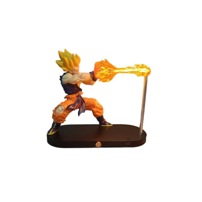 Dragon Ball Z Goku Kamehameha Light-Up Figure with Shockwave Levitation Night Light Box Set Gift