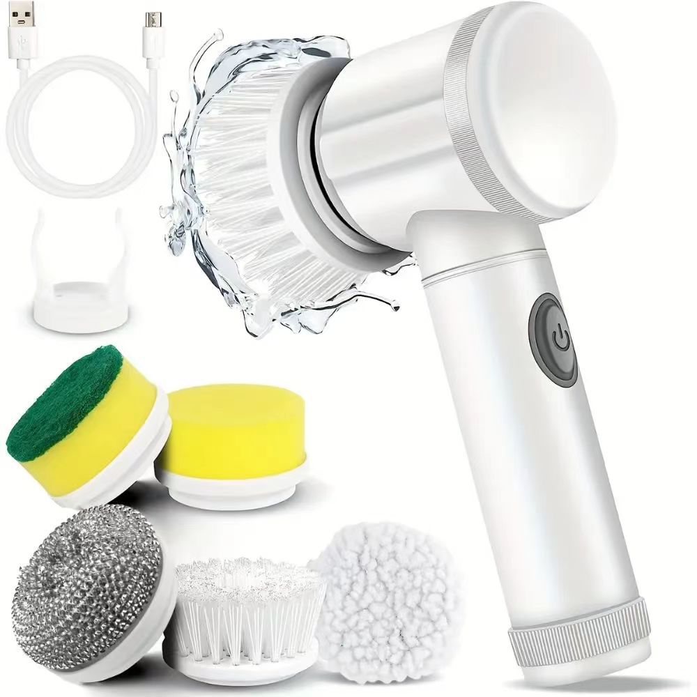 Dish brush magic brush electric cleaning brush electric bath brush bath brush 5 in 1 brush
