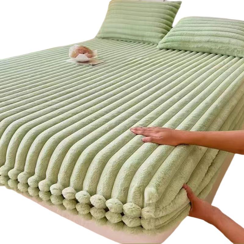 280g 3.5cm Large Drawstring Imitation Rabbit Plush Fitted Sheet - Factory Wholesale, Foreign Trade Export, Cross-border E-commerce