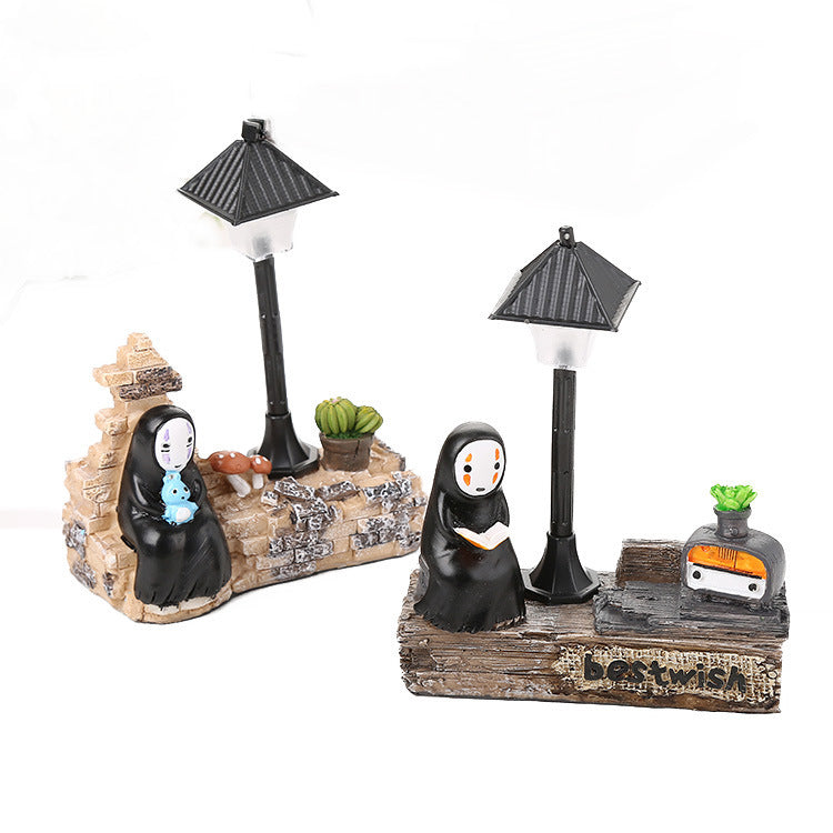 Creative Gift Anime Japanese Groceries Faceless Male Lighting Night Light Resin Crafts Home Decoration Ornaments