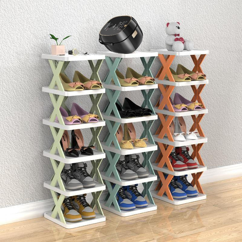 Simple shoe rack home space-saving storage small narrow shoe rack multi-functional creative plastic multi-layer dormitory small shoe cabinet