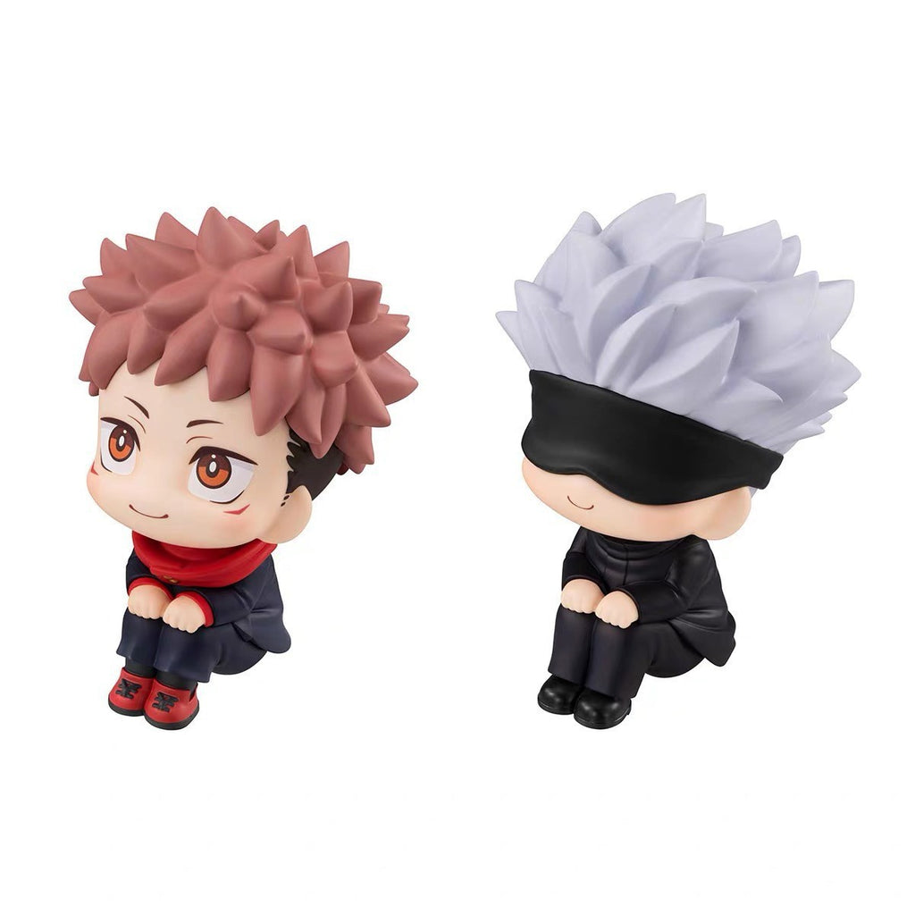 Handheld Jujutsu Kaisen Figure Q Version Yuji Yuji Gojo Satoru Anime Peripheral Gachapon Car Doll Ornaments