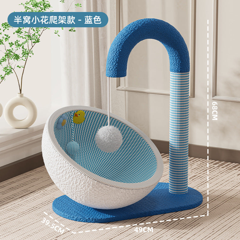 Cat scratching post and cat bed, wear-resistant and lint-free round cat paw bowl, cat toys, anti-cat scratch sofa, cat climbing frame wholesale.