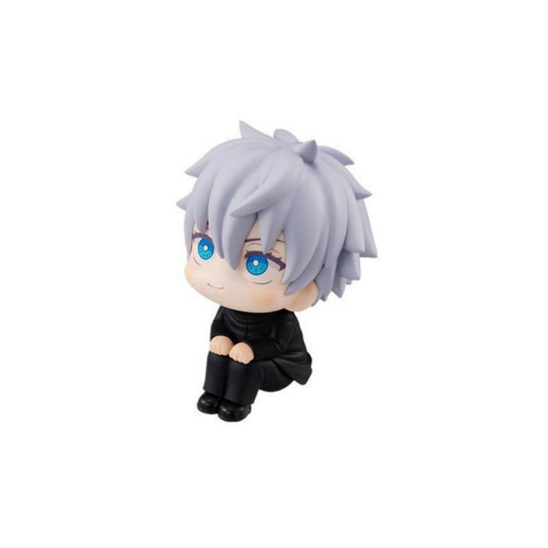 Handheld Jujutsu Kaisen Figure Q Version Yuji Yuji Gojo Satoru Anime Peripheral Gachapon Car Doll Ornaments