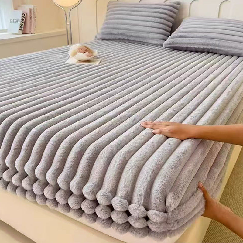 280g 3.5cm Large Drawstring Imitation Rabbit Plush Fitted Sheet - Factory Wholesale, Foreign Trade Export, Cross-border E-commerce