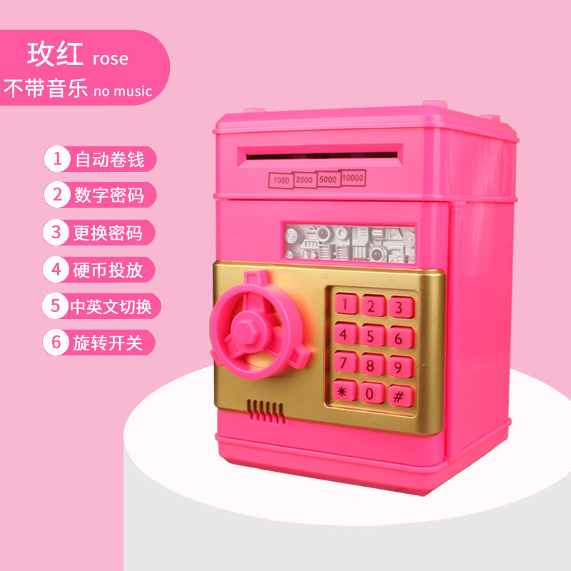Cross-border automatic rolling money password safe Painted ATM piggy bank foreign trade mini creative piggy bank toy