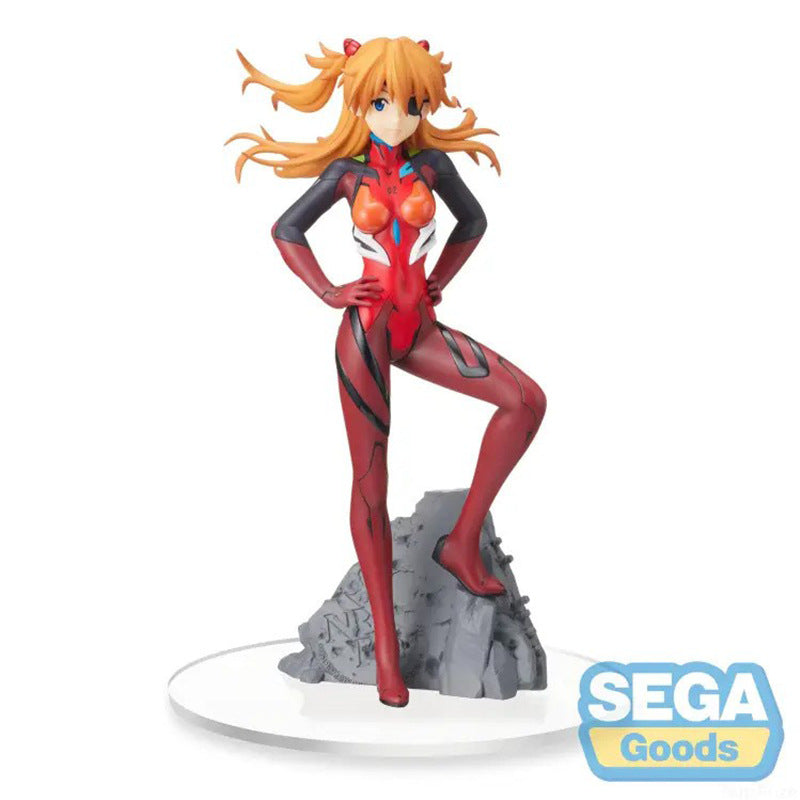 SEGA Glasses Factory Ichiban Appreciation EVA Driving Suit Ayanami Rei Asuka Makiha Scenery Figure Ornament Trendy Play