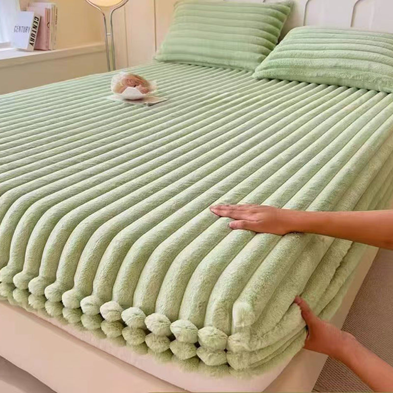 280g 3.5cm Large Drawstring Imitation Rabbit Plush Fitted Sheet - Factory Wholesale, Foreign Trade Export, Cross-border E-commerce