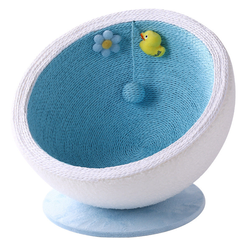 Cat scratching post and cat bed, wear-resistant and lint-free round cat paw bowl, cat toys, anti-cat scratch sofa, cat climbing frame wholesale.