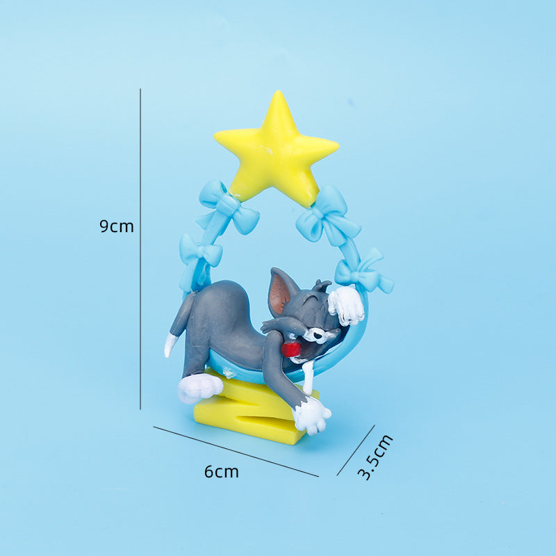 TOMandJERRY Tom and Jerry-Sweet Dream Series Blind Box Anime Figure Gachapon Claw Machine Ornaments