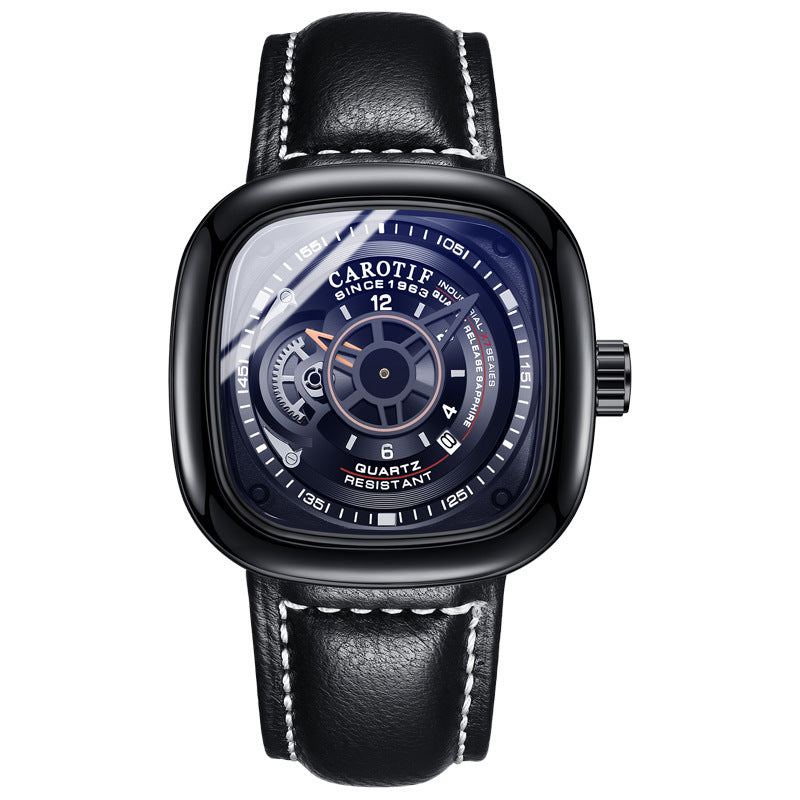 Carrotif Tik Tok watch quartz watch men's watch square dial fashion watch waterproof watch calendar student watch