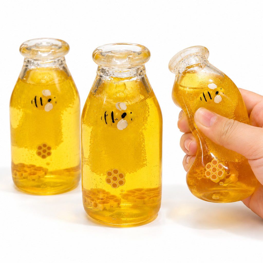 New honey bottle quick-rebound DIY ball squishy toy maltose simulated honey beverage large bottle DIY squishy