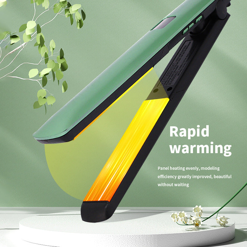 Cross-border manufacturers wave plate splint ceramic fast heating constant temperature straight plate clip does not damage the hair lazy straight hair clip straightener