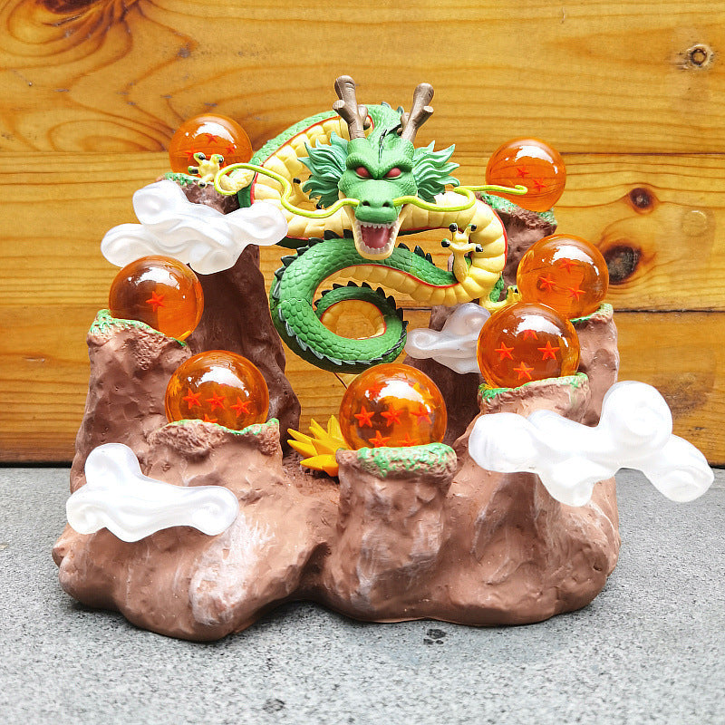 Dragon Ball Shenlong Set Dragon Ball Fake Mountain Background Base Shenlong Hand-made Ornament Model Scene Set