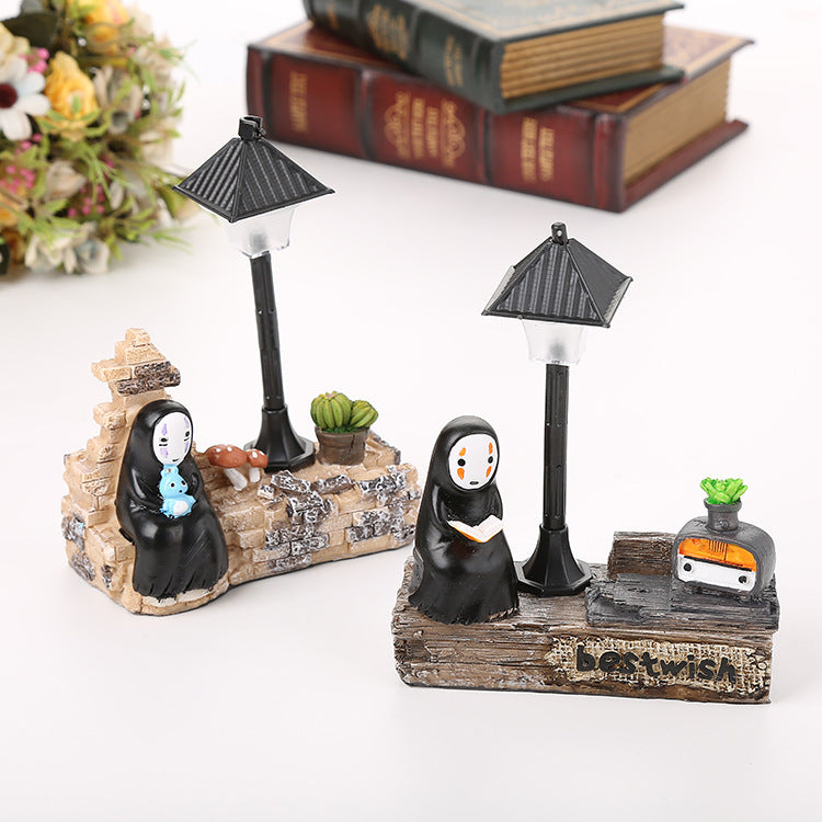 Creative Gift Anime Japanese Groceries Faceless Male Lighting Night Light Resin Crafts Home Decoration Ornaments