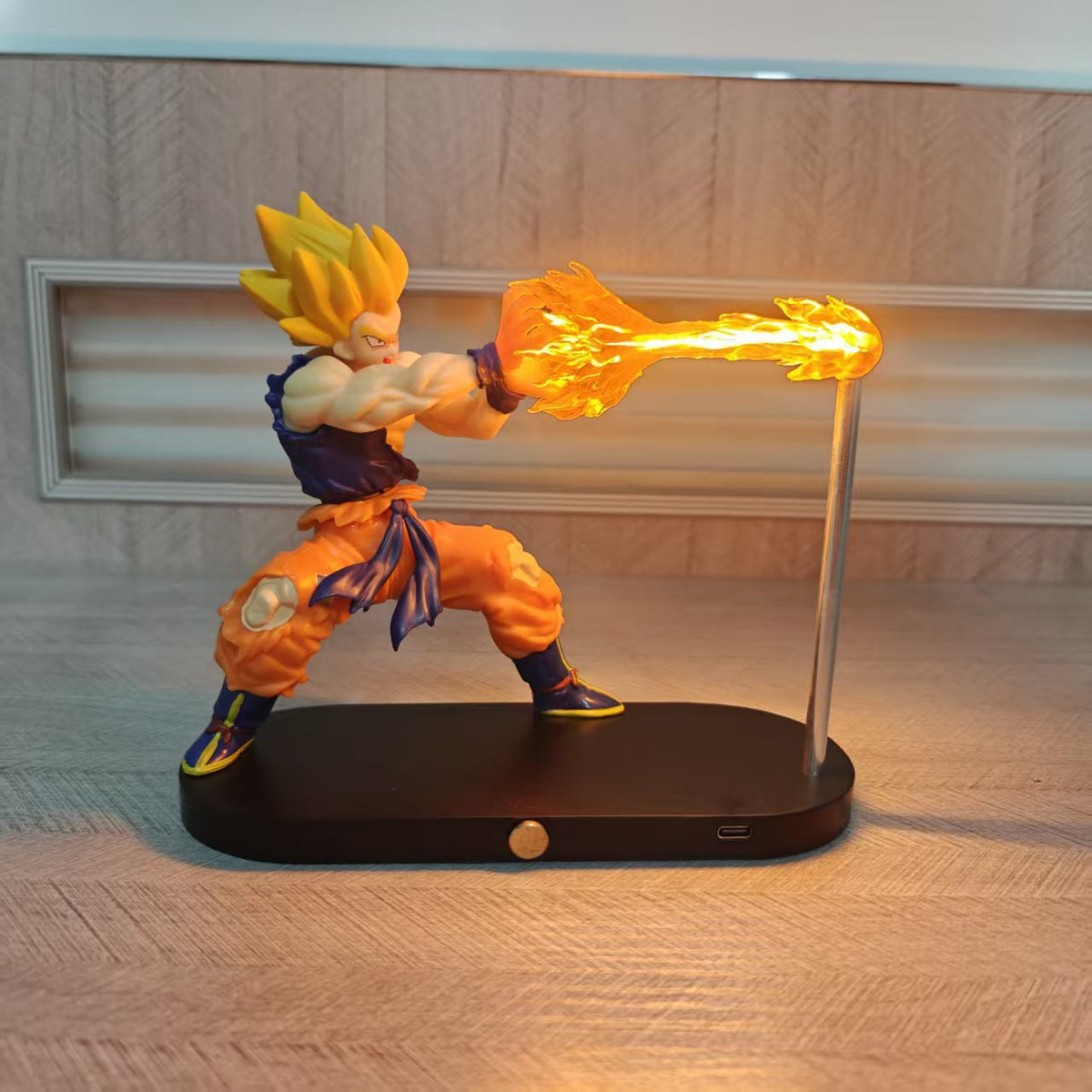 Dragon Ball Z Goku Kamehameha Light-Up Figure with Shockwave Levitation Night Light Box Set Gift