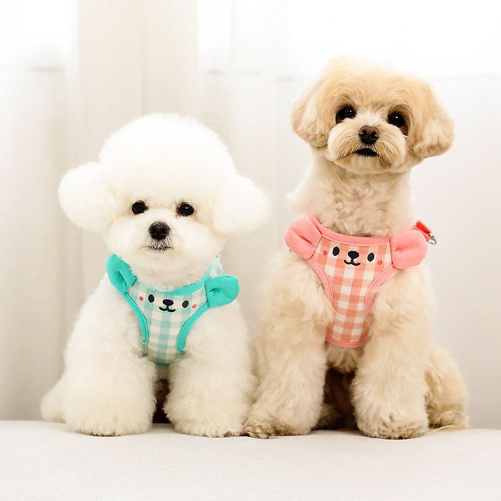 Vest-style dog leash, dog walking rope, dog chain, puppy small dog Teddy, Bichon, Pomeranian pet supplies