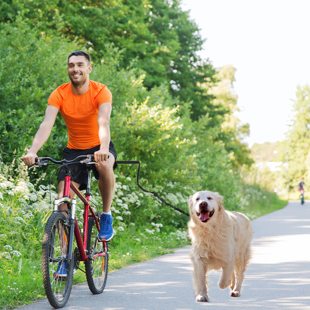 Bicycle dog walker cycling dog leash cycling dog chain dog elastic buffer dog leash