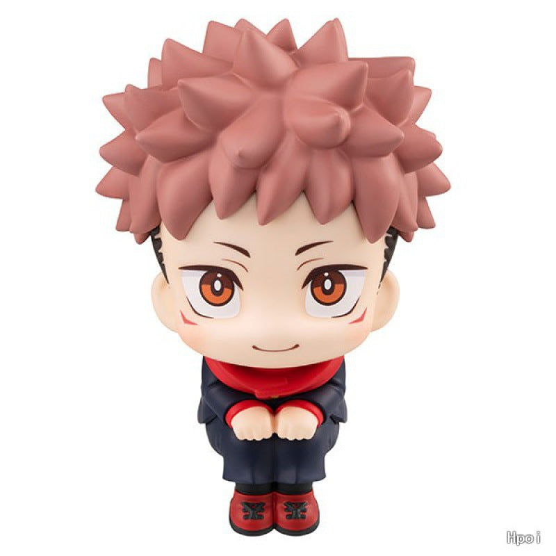 Handheld Jujutsu Kaisen Figure Q Version Yuji Yuji Gojo Satoru Anime Peripheral Gachapon Car Doll Ornaments