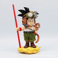 Dragon Ball Z figurine, Goku chibi standing pose GK monkey Goku flight suit, trendy toy statue anime figurine ornament.