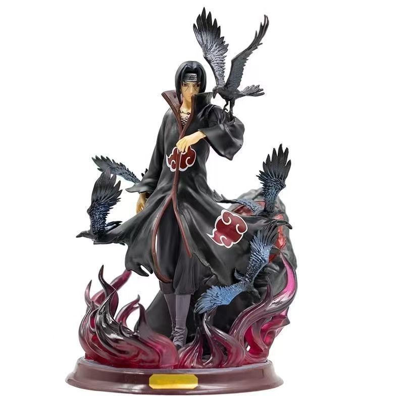 Naruto Double-Headed Crow Hall Itachi Akatsuki Organization GK Uchiha Itachi Statue Ornaments Anime Peripheral Figures