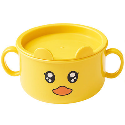 Children's dinner plate, bowl and cup set kindergarten dinner plate divided into grids for eating creative cartoon baby anti-fall tableware home