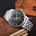 Fine brand three-hand single-date steel bracelet men's watch, men's fine watch, cross-border watch, mechanical watch, casual watch