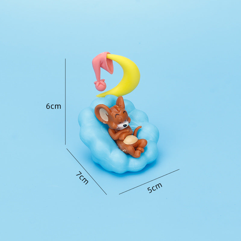TOMandJERRY Tom and Jerry-Sweet Dream Series Blind Box Anime Figure Gachapon Claw Machine Ornaments