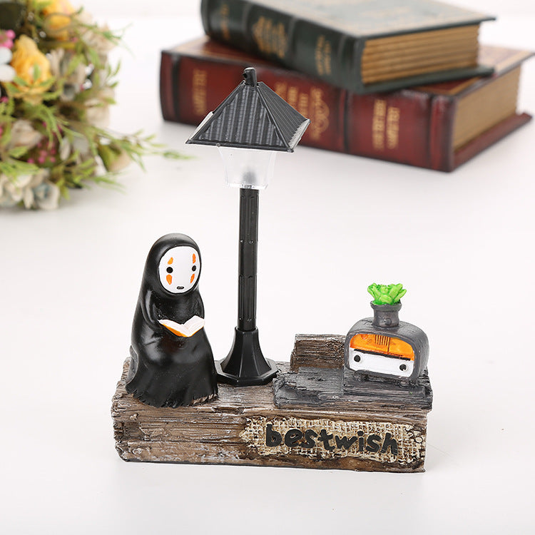Creative Gift Anime Japanese Groceries Faceless Male Lighting Night Light Resin Crafts Home Decoration Ornaments
